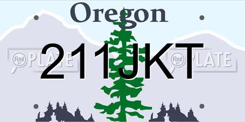 211JKT Oregon License Plate