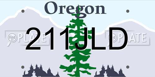 211JLD Oregon License Plate