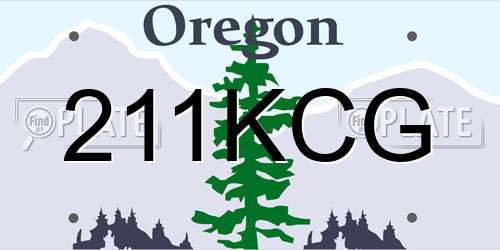 211KCG Oregon License Plate