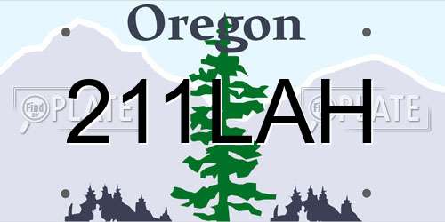 211LAH Oregon License Plate