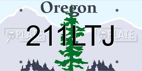 211LTJ Oregon License Plate