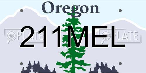 211MEL Oregon License Plate