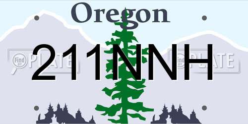 211NNH Oregon License Plate