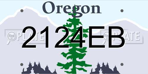 2124EB Oregon License Plate