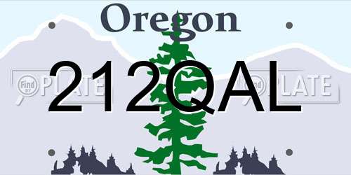 212QAL Oregon License Plate