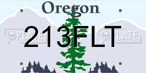 213FLT Oregon License Plate