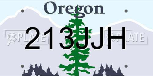213JJH Oregon License Plate