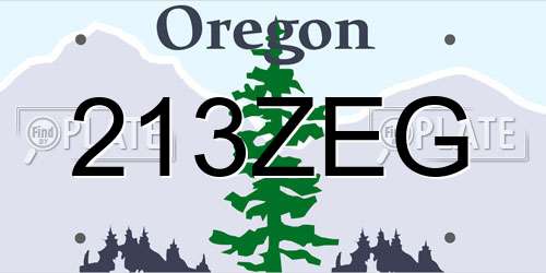 213ZEG Oregon License Plate