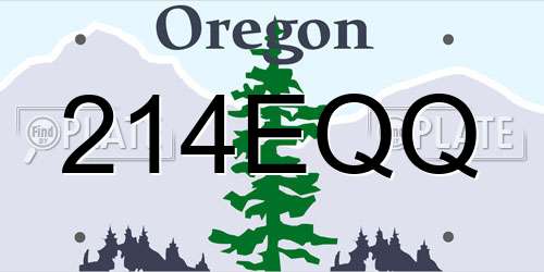 214EQQ Oregon License Plate