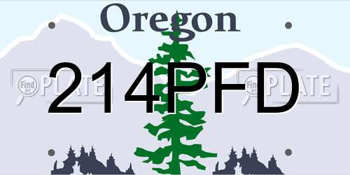 214PFD Oregon License Plate