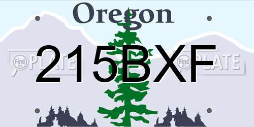 215BXF Oregon License Plate