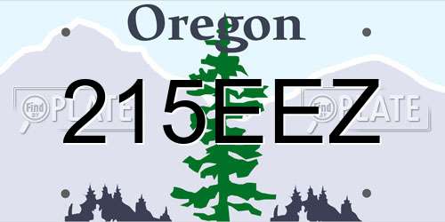 215EEZ Oregon License Plate