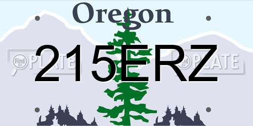 215ERZ Oregon License Plate