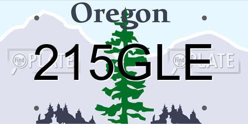 215GLE Oregon License Plate