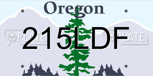 215LDF Oregon License Plate