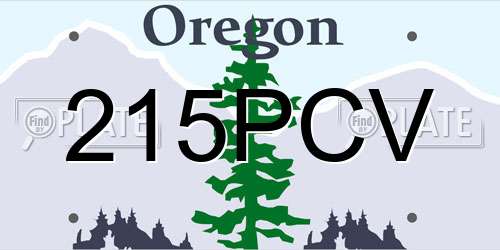 215PCV Oregon License Plate