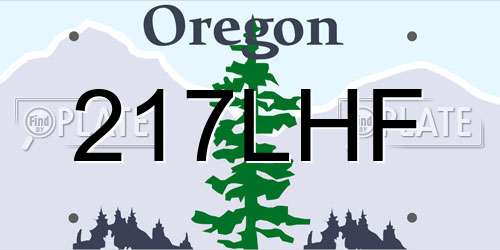 217LHF Oregon License Plate