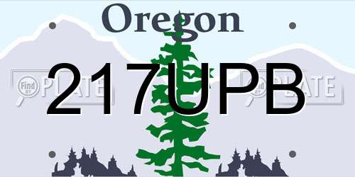 217UPB Oregon License Plate