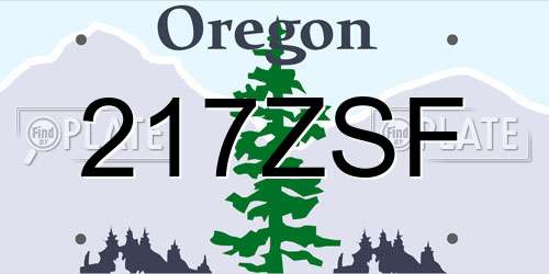 217ZSF Oregon License Plate
