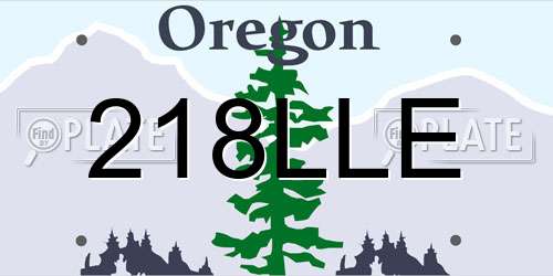 218LLE Oregon License Plate