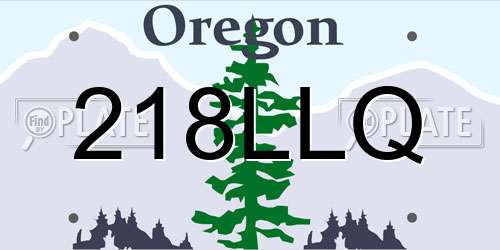 218LLQ Oregon License Plate