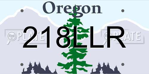 218LLR Oregon License Plate