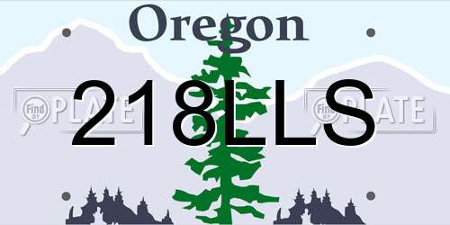 218LLS Oregon License Plate
