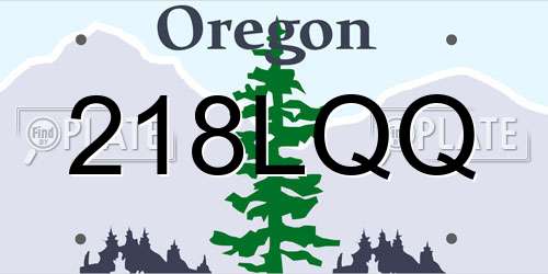 218LQQ Oregon License Plate