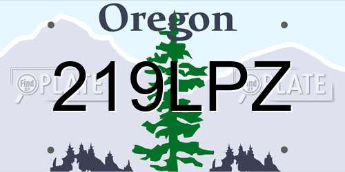 219LPZ Oregon License Plate