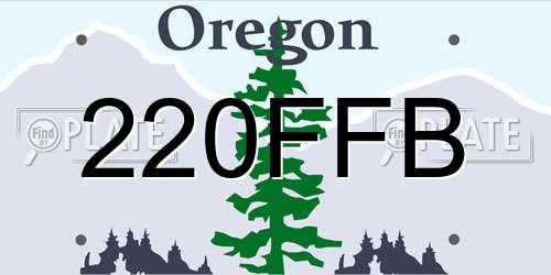 220FFB Oregon License Plate
