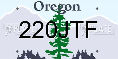 220JTF Oregon License Plate