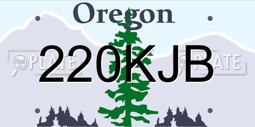220KJB Oregon License Plate