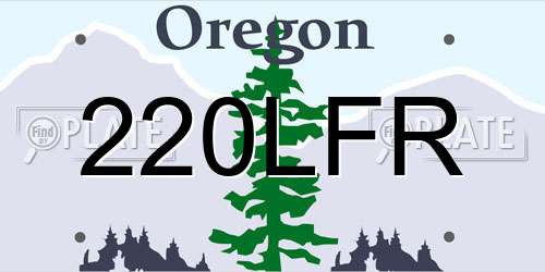 220LFR Oregon License Plate