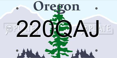 220QAJ Oregon License Plate