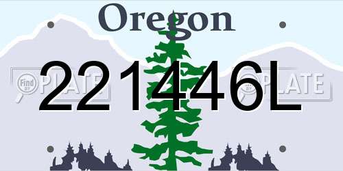 221446L Oregon License Plate