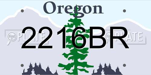 2216BR Oregon License Plate