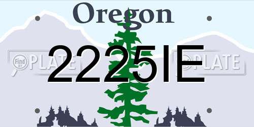 2225IE Oregon License Plate