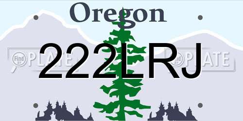 222LRJ Oregon License Plate