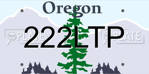 222LTP Oregon License Plate