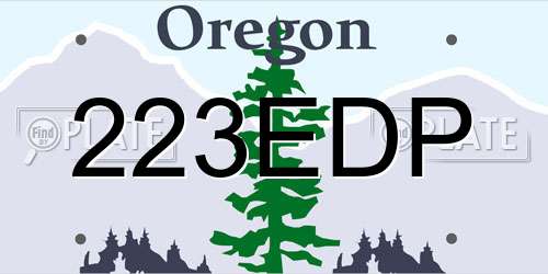 223EDP Oregon License Plate