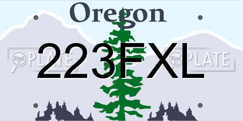 223FXL Oregon License Plate