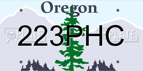 223PHC Oregon License Plate
