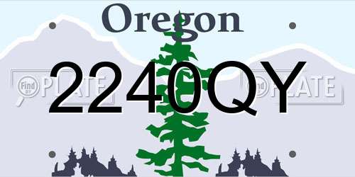 2240QY Oregon License Plate