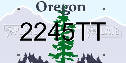 2245TT Oregon License Plate