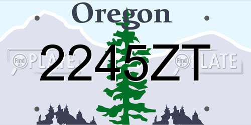 2245ZT Oregon License Plate