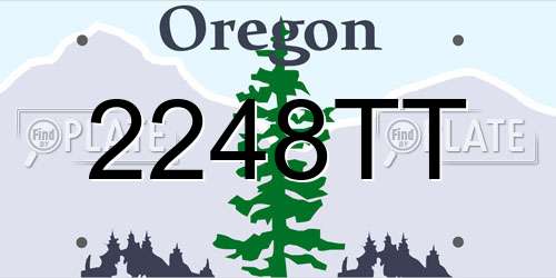 2248TT Oregon License Plate