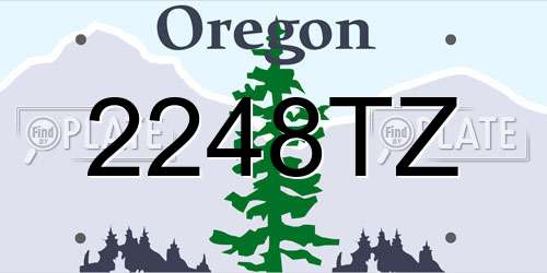 2248TZ Oregon License Plate