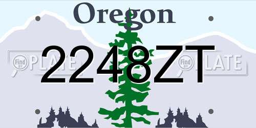 2248ZT Oregon License Plate