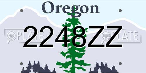 2248ZZ Oregon License Plate