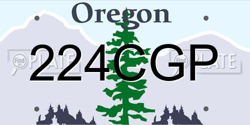 224CGP Oregon License Plate